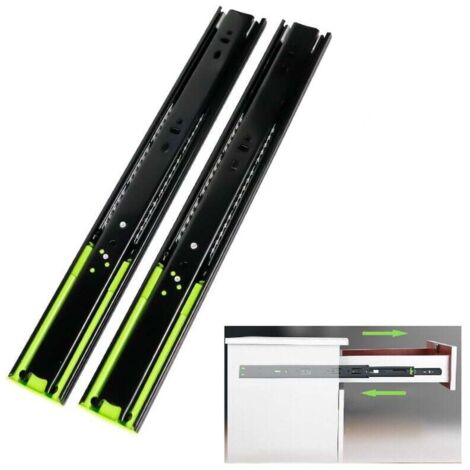 Drawer Rails, Stainless Steel Drawer Slides, 300mm Ball Bearing Drawer Slides, Full Extension Slides with Soft Close, Pack of 2