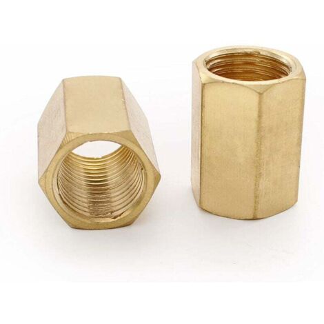 2-Piece Pneumatic Connector, 1/4" Brass Sleeve, 21mm Long Internal Hexagon Air Connector, Can Be Used for Connecting Pneumatic Tools (1/5)