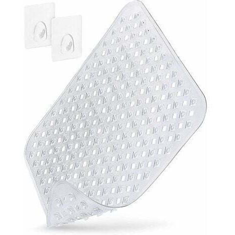 Skin-Sensitive Non-Slip Shower Mat 53x53cm, Fixings Included. BPA-Free, Mold-Resistant, Washable Bath Mat