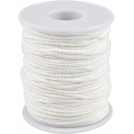Candle Wick 1 Roll 61m Cotton Replacement Lamp Wick Lantern Burners Oil Lamps for Handmade Candle Making (1/5)