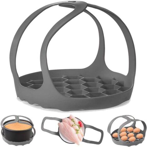 Pressure Cooker with Shoulder Strap, Silicone Baking Mold with Shoulder Strap for 6/8L Instant Pot/Multicooker, Steamer with Anti-scald Protection, Kitchen Utensil Lifter, BPA Free Silicone Egg Steame