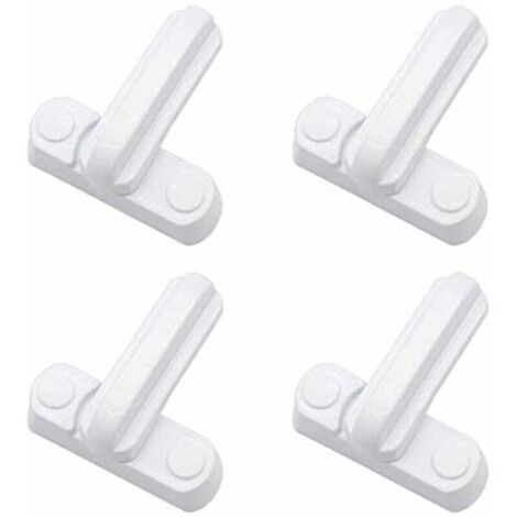 Set of 4 Door Handle Locks, Latches and Locks – Additional Security for Front Doors, Cabinets and Windows (1/5)