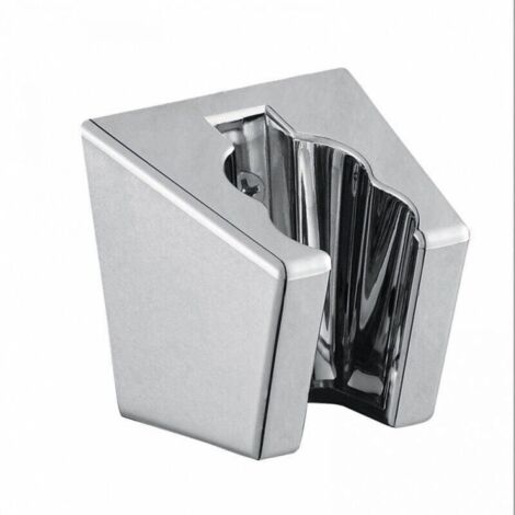 (Silver, 4.53cm) 2-Piece Universal Shower Holder, Wall Mount, Easy Installation, Dual Card Slot Shower Head Holder (1/5)