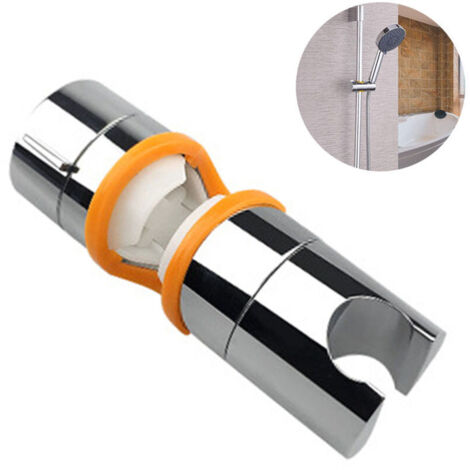 Adjustable Shower Head Holder for Slide Bar, Universal Shower Head Holder with 18-25mm Outer Diameter for Slide Bar, Replacement Clamp, Rotatable Shower Head Holder for Bathroom (1/5)