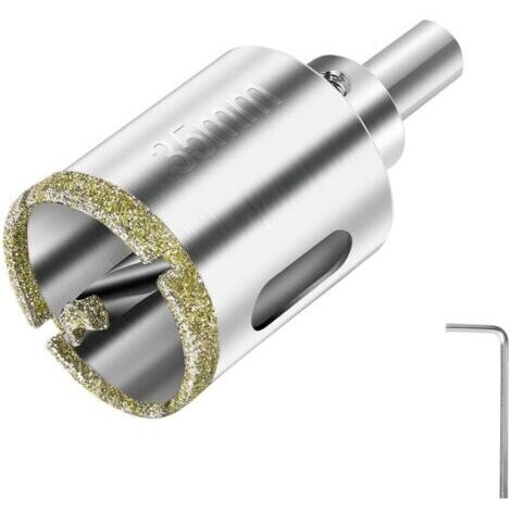 35mm hole saw, diamond tip with centering tip, diamond surface