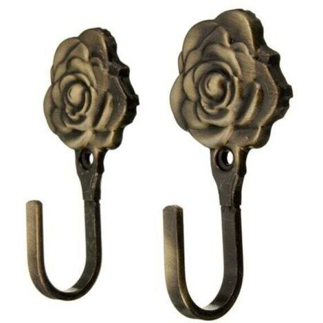 Set of 4 Vintage Style Antique Iron Coat Hooks (92mm). (1/4)