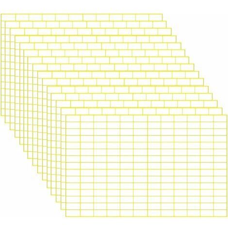 Pack of 5, 2940 stickers per package (913 mm). Small, removable white stickers for bottles, cardboard, jars, schools, offices, and other kitchens. (1/4)