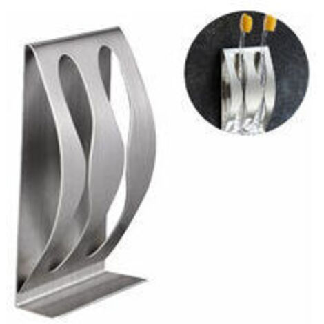 Wall Mounted Toothbrush Holder, Stainless Steel Razor Holder, Self-Adhesive Toothbrush Holder for Bathroom Shower Organizer (1/4)