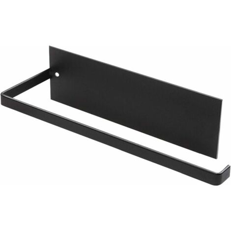 Black paper towel holder, wall-mounted paper towel holder, paper towel holder without drilling, metal paper towel holder, self-adhesive paper towel dispenser, 25 cm (1/5)
