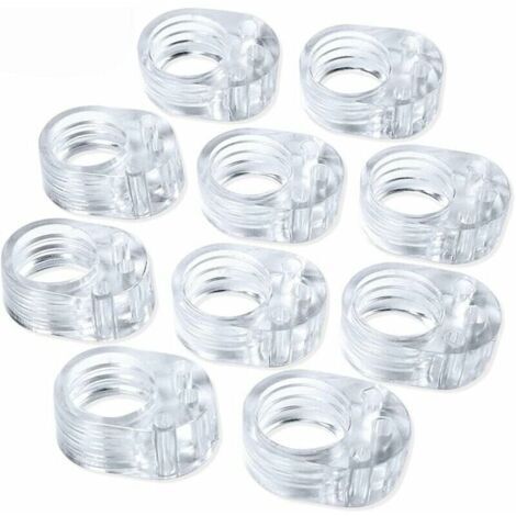 10 PVC Door Handle Bumpers – Transparent Door Handle Stoppers – Wall Protection for Door Handles (1/4)