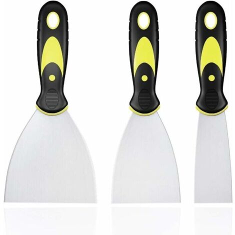 Piece Stainless Steel Spatula Set, Cleaning Knife with Plastic Handle, Spatula, DIY Spatula for Paint Removal and Decorative Work (1/5)