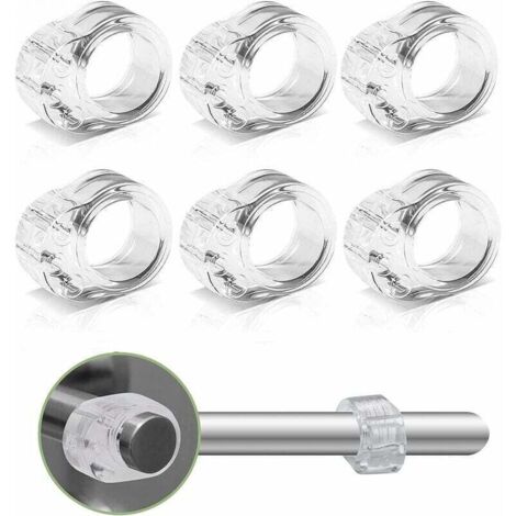 Set of 6 PVC Door Stoppers, Prevent Dents, Protect Walls, Small Clear Rubber and Silicone Door Stoppers for Bathroom, Bedroom, Office (1/5)
