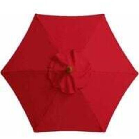 Rib 2m Waterproof UV Resistant Parasol Cover Replacement Fabric Red