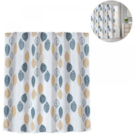 Waterproof shower curtain, 180 x 200 cm thick, made of polyester fabric, machine washable (1/5)