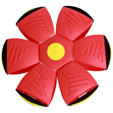 Red Pet Frisbee Ball, Dog Toy, Dog Toy, Frisbee Ball for Dogs and Kids, Throwing and Playing (Green Ball with Six Lights)