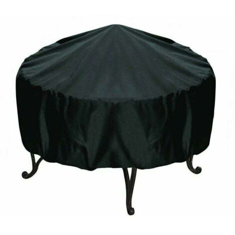 Waterproof Round Fire Pit Cover, Windproof, Tearproof, 210D Oxford Fabric, BBQ Fire Pit Cover, Fire Pit Covers (120x75cm) (1/5)