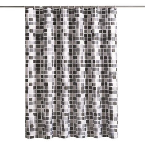 Shower Curtain 200 x 220 cm (W x H), Anti-Mold, Antibacterial, Water-Repellent, Soft Polyester Fabric