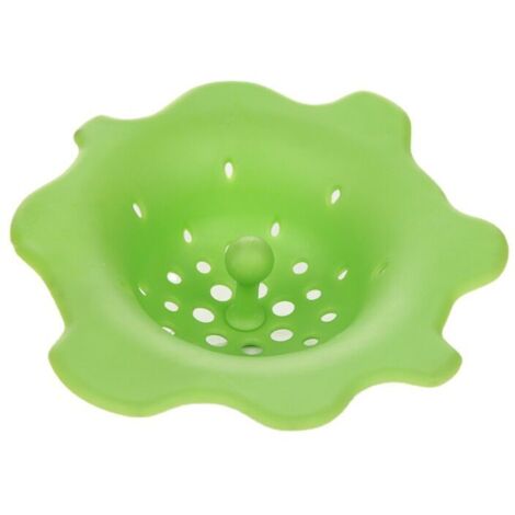 Colorful Silicone Kitchen Sink Drain, Shower Drain, Hair Catcher, Bathroom Floor Drain (Color: GREEN) (1/5)