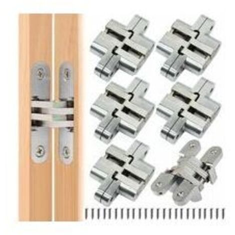 Hidden Folding Cross Hinges, Invisible Locking Hinges, Curved Furniture Hinges, Steel Corner Hinges for Cabinet Doors, Easy Installation for Cabinet Doors and Furniture (1/5)