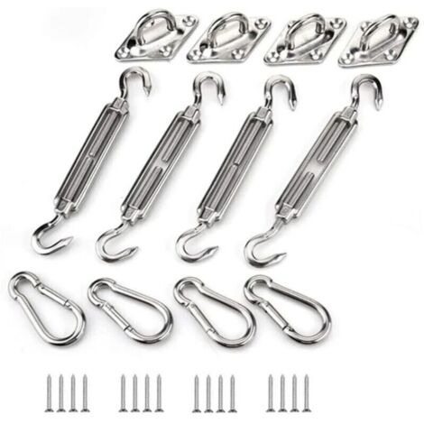 Sun Sail Mounting Kit, Stainless Steel Mounting Kit for Triangular, Square and Rectangular Sun Sail, M5 Mounting Accessories - Versailles (1/5)