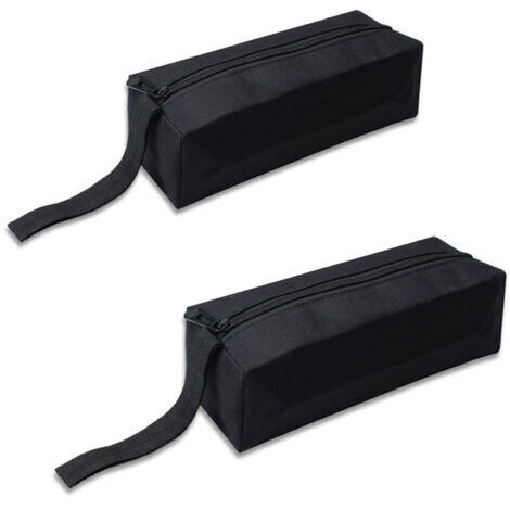 Set of 2 Small Tool Bags, 25 x 8.5 x 7 cm, Multifunctional and Portable 600D Polyester Storage Bags with Shoulder Strap and Zipper (1/4)