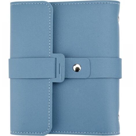 (Blue) Earring Holder, Earring Stand, Women's Jewelry Organizer, PU Leather Jewelry Roll for Travel, Small Notebook to Safely Store Your Earrings