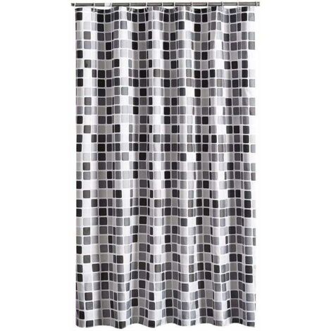 Shower Curtain (1 Piece), 200 x 240 cm (W x H), Anti-Mold, Antibacterial, Water-Repellent, Soft Polyester Fabric, with Beautiful Patterns for Bathrooms and Toilets (1/5)