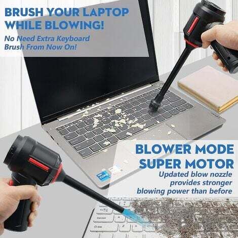 3-in-1 Computer Vacuum Cleaner, Compressed Air Blower, Cordless ...
