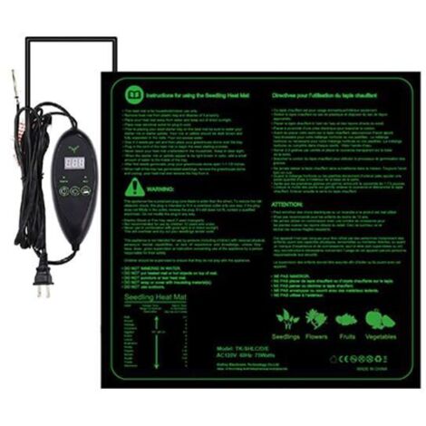 Digital Constant Temperature Seedling Heating Mat, 50x50cm Waterproof Seedling Heating Mat, Suitable for Indoor Hydroponics and Winter Seedlings (1/5)