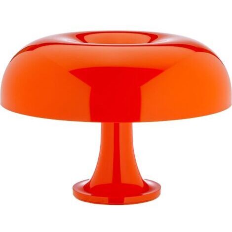 Orange. Table lamp with lampshade. Polycarbonate lamp with diffused light. Made in Italy. [Energy Class A] [Energy Class A++] (1/4)
