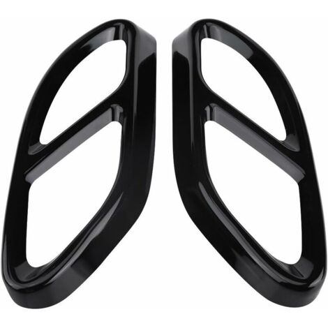 Exhaust Muffler Cover, 1 Pair Exhaust Pipe Cover, Car Exhaust Muffler Pipe Cover (Black) (1/5)