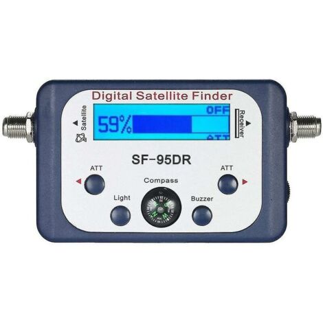 Digital TV Signal Tester, Satellite Finder with Compass and LCD Display (FTA, DVB-S2) (1/5)