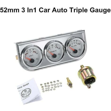 AUTO-STYLE Porte-Instrument 52mm Chromé Pour Accessoires Auto Performance