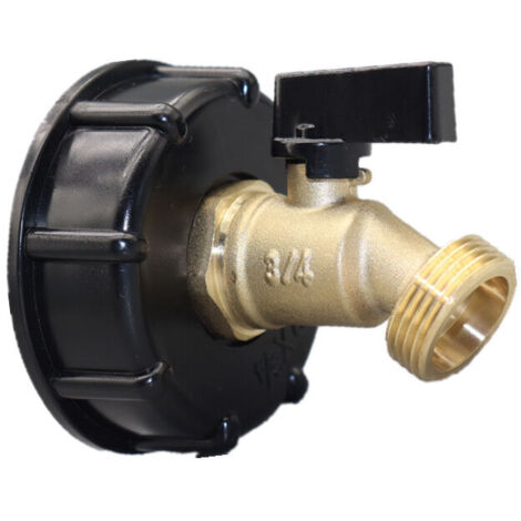 IBC Water Tank Adapter S60X60 275-330, Leak-Proof Water Tank Fitting, G3/4 Brass Tap Valve Tool, GHT Garden Hose Connector