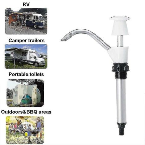 Drinking water pump, hand water pump, caravan sink hand pump, double action hand pump for camping caravans, camping replacement pumping tool (wh (1/5)