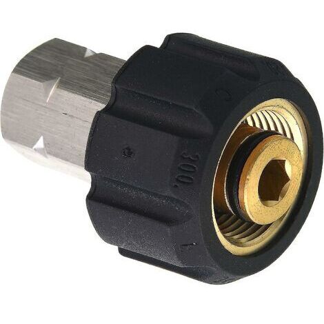 Tool Daily Pressure Washer Adapter, M22 Female Thread to 3/8" NPT Female Thread, 5000 Psiblack, 1 Piece (1/3)