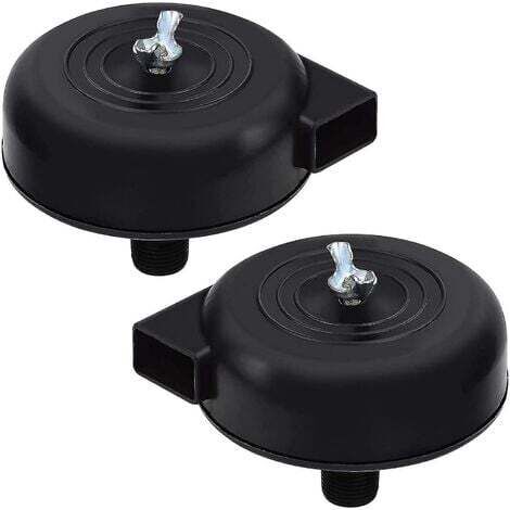 2-Piece Compressor Filter, Silent Compressor Filter with 16mm 3/8 Inch External Thread for Air Compressors (Black) (1/3)