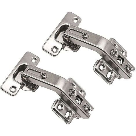 135 Degree Corner Kitchen Cabinet Folding Cabinet Folding Door Hinge and Screw Combination (2 Pieces Silver) (1/5)