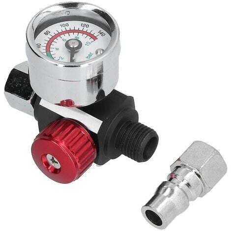 1/4 inch Air Pressure Regulator, Aluminum Alloy Paint Spray Gun Pressure Regulator Valve for Pressure Adjustment