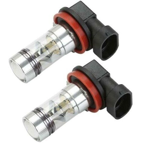 High Performance LED Fog Light Bulbs H8 H11 H16 6000k White 100W (1/3)