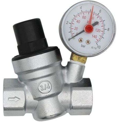 DN20 Wasserdruckminderer, 3/4-Zoll-Wasserdruckminder mit Manometer (1/4)