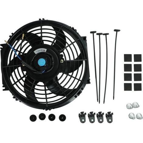 10 Inch 12V 80W Universal Slim Electric Radiator Fan Push Pull-Fold Motor