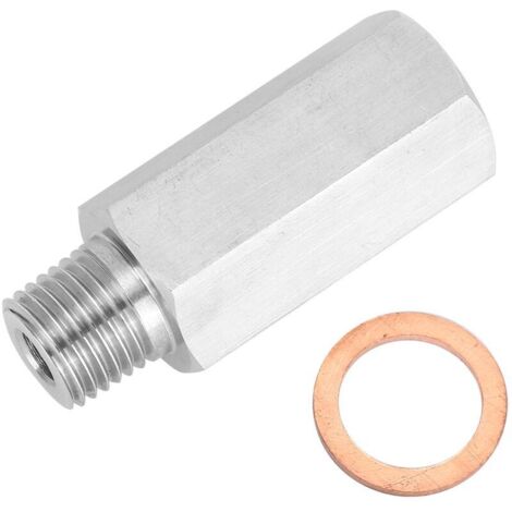 Jeffergarden Universal Car Engine Cylinder Adapter 1/4NPT 1/8 T304 Steel Oil Pressure Gauge