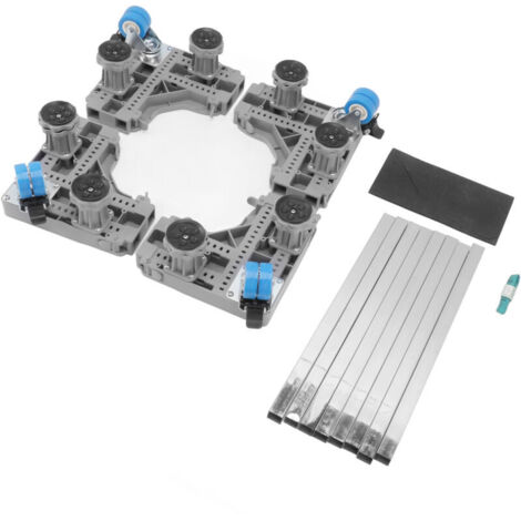 Washing Machine Base for Refrigerator, Multifunctional Adjustable Washing Machine Base with Brake for Tumble Dryer and Refrigerator, Gray (1/5)