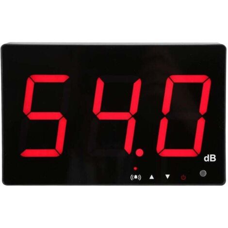 Wall-mounted decibel meter with 9.6-inch LCD display, sound level meter from 30 to 130 dB for the office