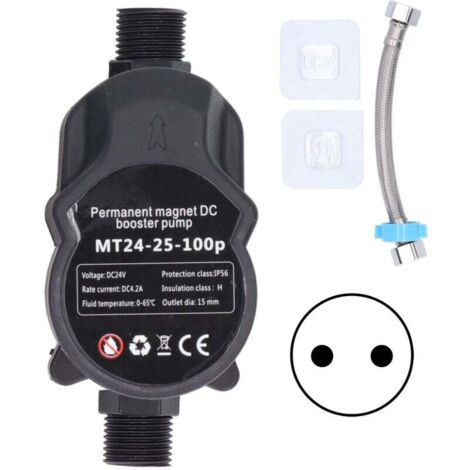 Jeffergarden Automatic Pressure Booster Pump for Water Pressure Showers, Wall Mounted Recirculating, 24V DC, 100-240V, EU Plug (1/5)