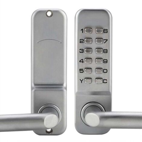Waterproof mechanical combination lock, 1 to 11 digit code combination, security password, keyless mechanical combination door lock for wooden office doors