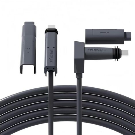 Starlink SPX 75FT/23 Rectangular Satellite Kit V2 Replacement Cable, Extension Cable with Dustproof End Cap, Starlink Accessories, Waterproof Gray, Speeds Up to 1200 Mbps
