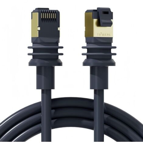 Starlink Gen 3 RJ45 Satellite Rectangular Cable V3 Kit (49.2FT/15M) Replacement Cable, Extension Cable with Dustproof Connector Starlink Accessories Waterproof Gray SPEEDS UP TO 2000 Mbps