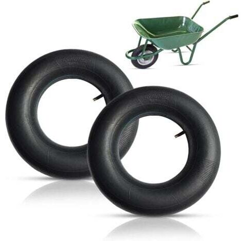 Wheelbarrow Inner Tube, 2 Pieces Wheelbarrow Inner Tubes 4.80/4.00-8, for Hand Cart, Transport Cart, Garden Cart, Lawn Mower (Black)